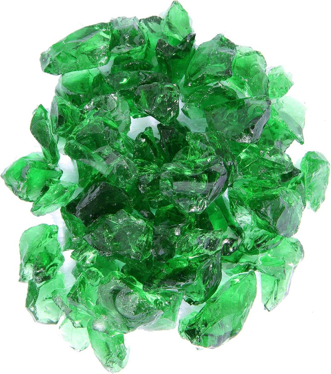 Cristal hoguera vidrio de fuego verde