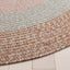 Alfombra exterior lavable trenzada 6x9ft marrón y gris