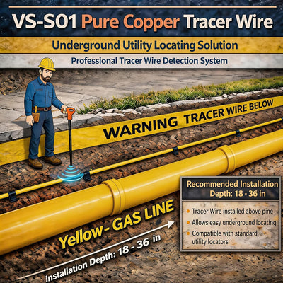 Cable trazador 14 AWG 100% cobre sólido resistente corrosión