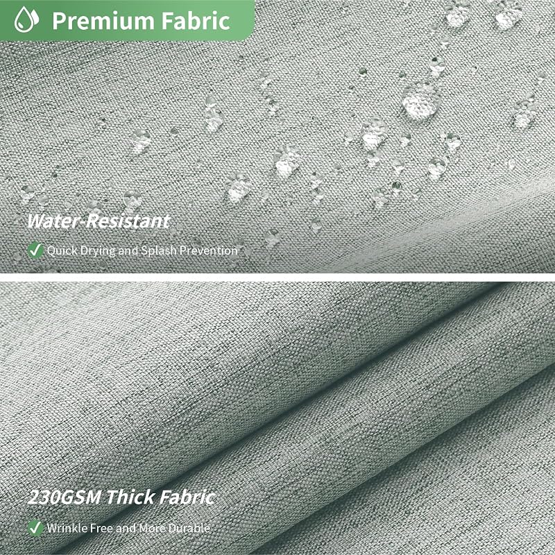 Cortina ducha textura lino 72x78pulg con ganchos