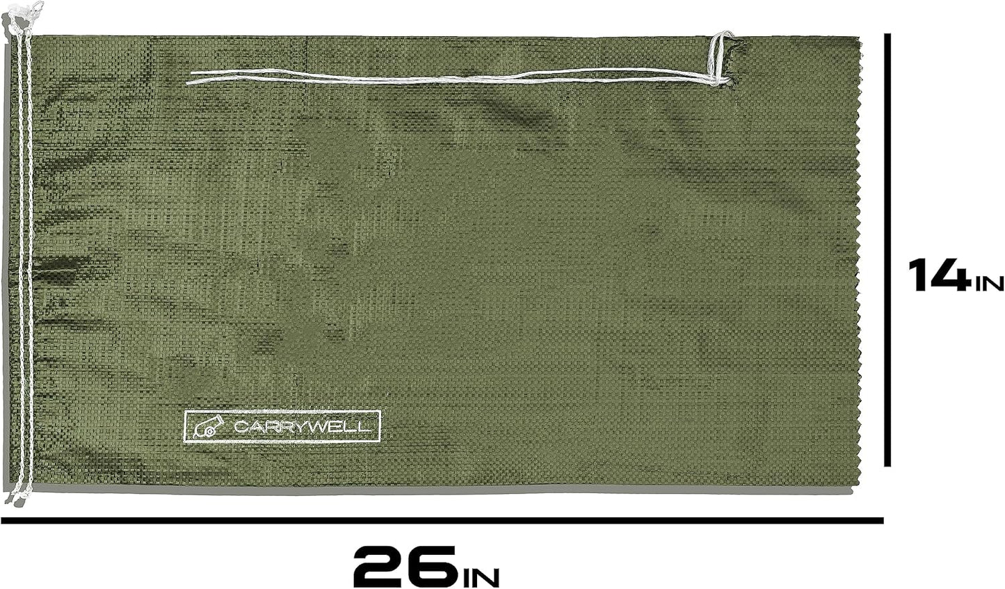 Bolsas arena resistentes UV 1600h 14x26pulg 50lb color verde