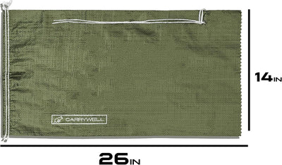 Bolsas arena resistentes UV 1600h 14x26pulg 50lb color verde