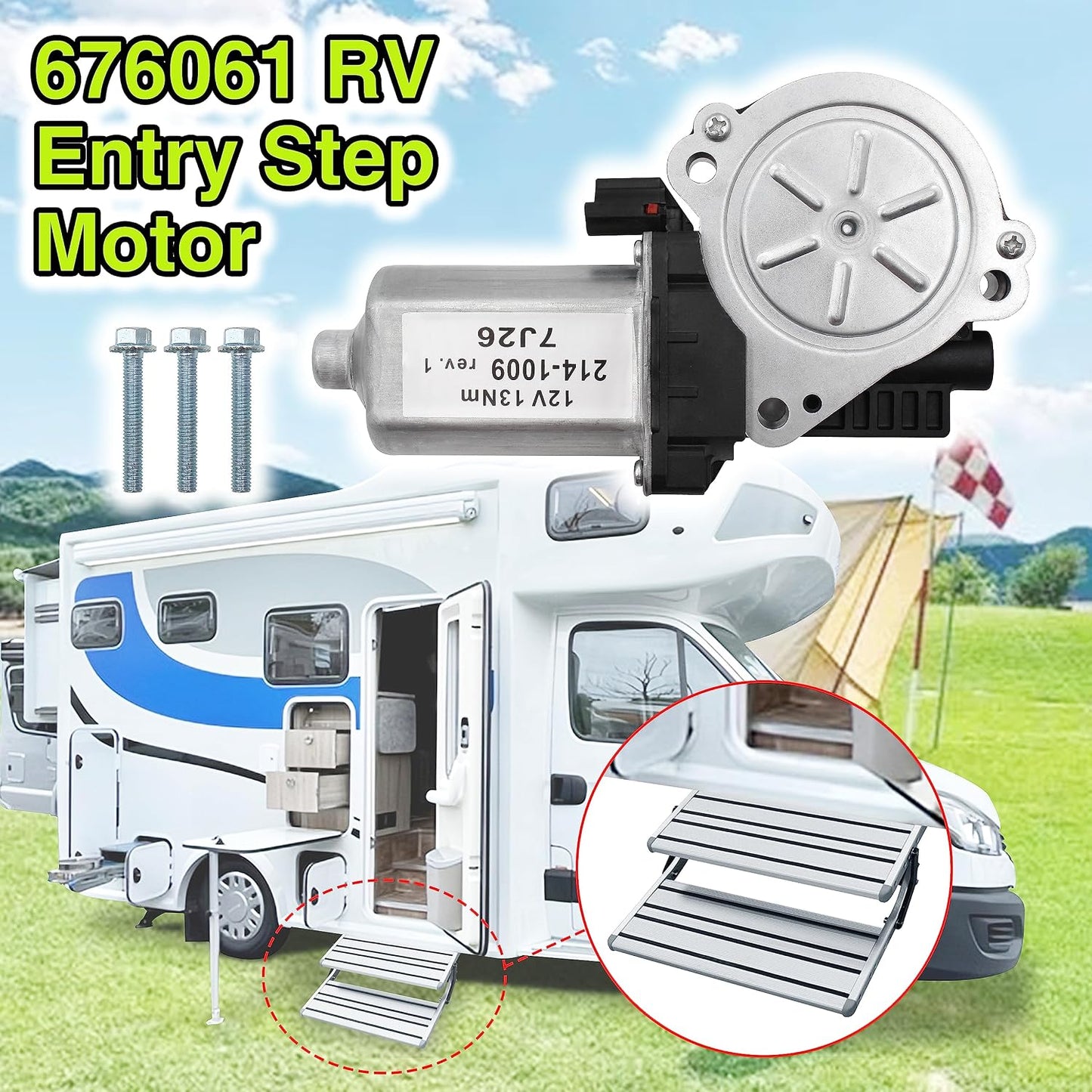 Motor paso escalera RV comp Kwikee Lippert