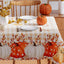 Mantel cuadrado 60x60pulg naranja festoneado impermeable