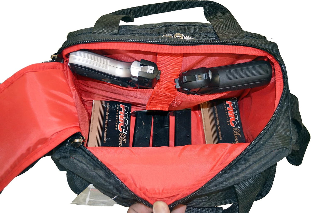 Bolsa tiro pistola 5 con correa ajustable hombro negro