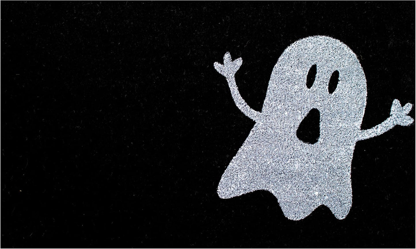 Felpudo fantasma medianoche 24x36pulg negro/blanco
