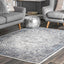 Alfombra área transición estilo oriental 4x6 azul