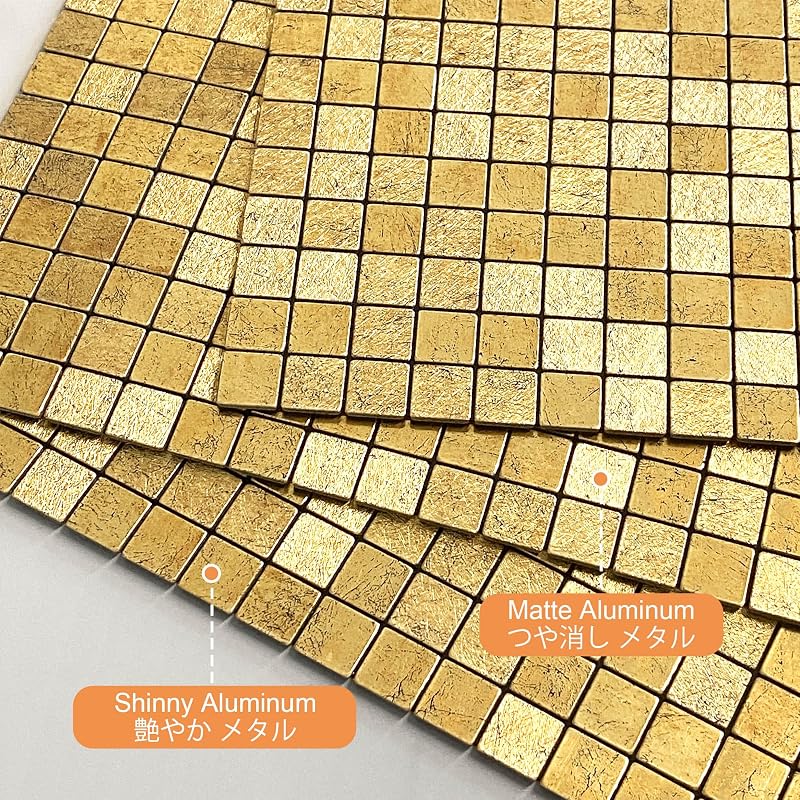 Azulejos dorados autoadhesivos para cocina 10 hojas