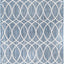 Alfombra área rectangular 3x5ft azul/marfil