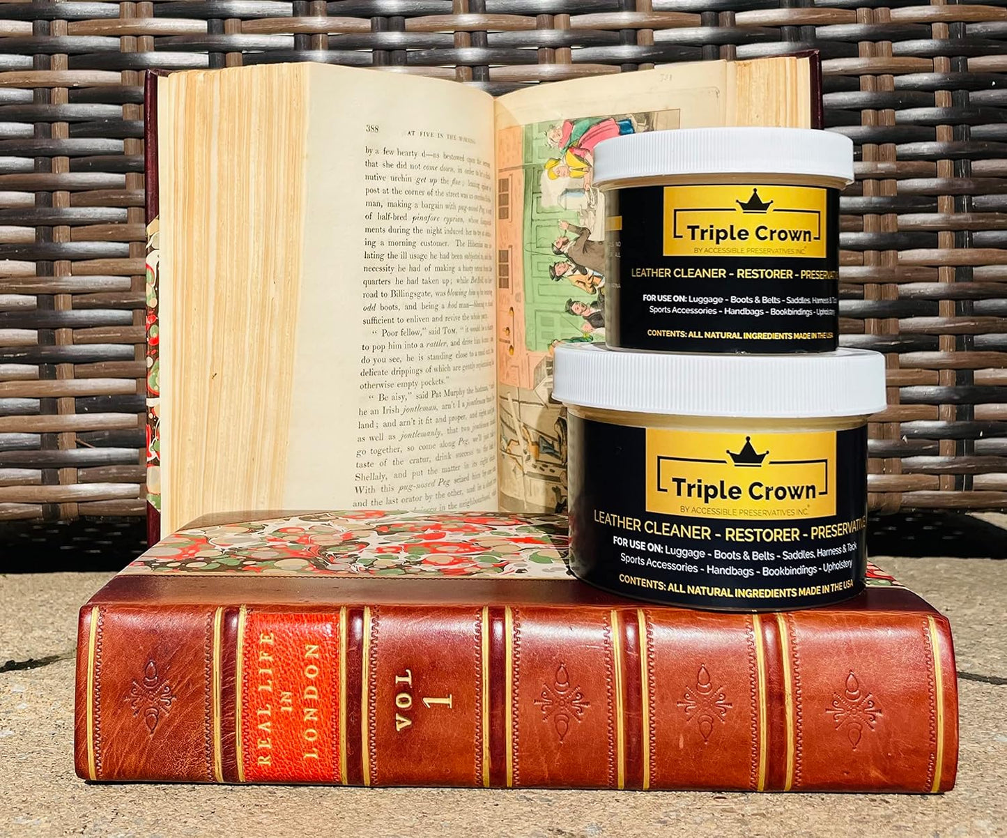 Conservador cuero triple corona 8oz fórmula