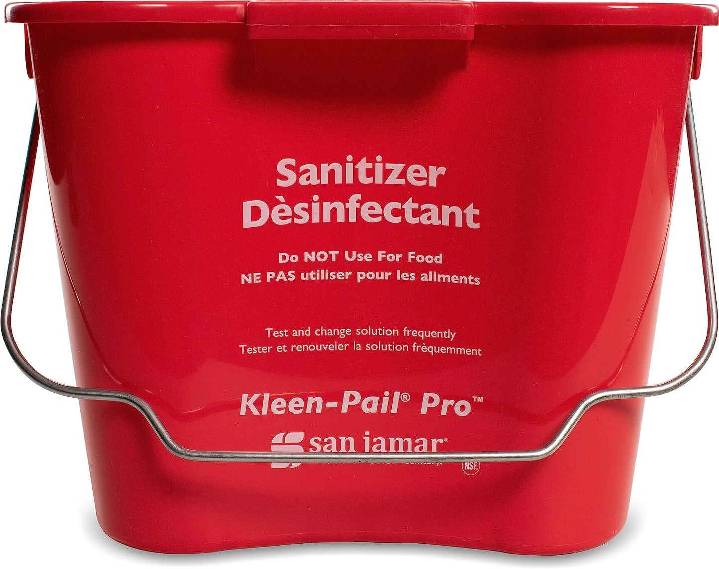 Cubo limpieza 8qt plástico rojo pack 12