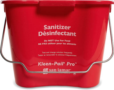 Cubo limpieza 8qt plástico rojo pack 12