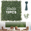 Paneles césped pared 20x20pulg pack 12 UV decoración patio