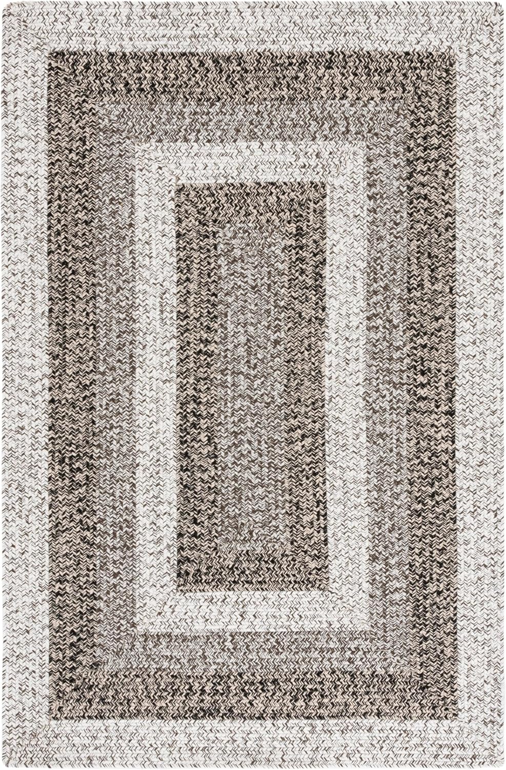 Alfombra decorativa 3x5ft color marfil y negro