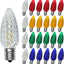 25 Pzas Bombillas LED C9 E17 Multicolor para Navidad