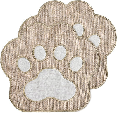 Manteles arpillera forma garra gato uso cocina navideño set 2
