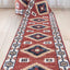 Alfombra pasillo escalera 26pulg x 7ft rojo tradicional