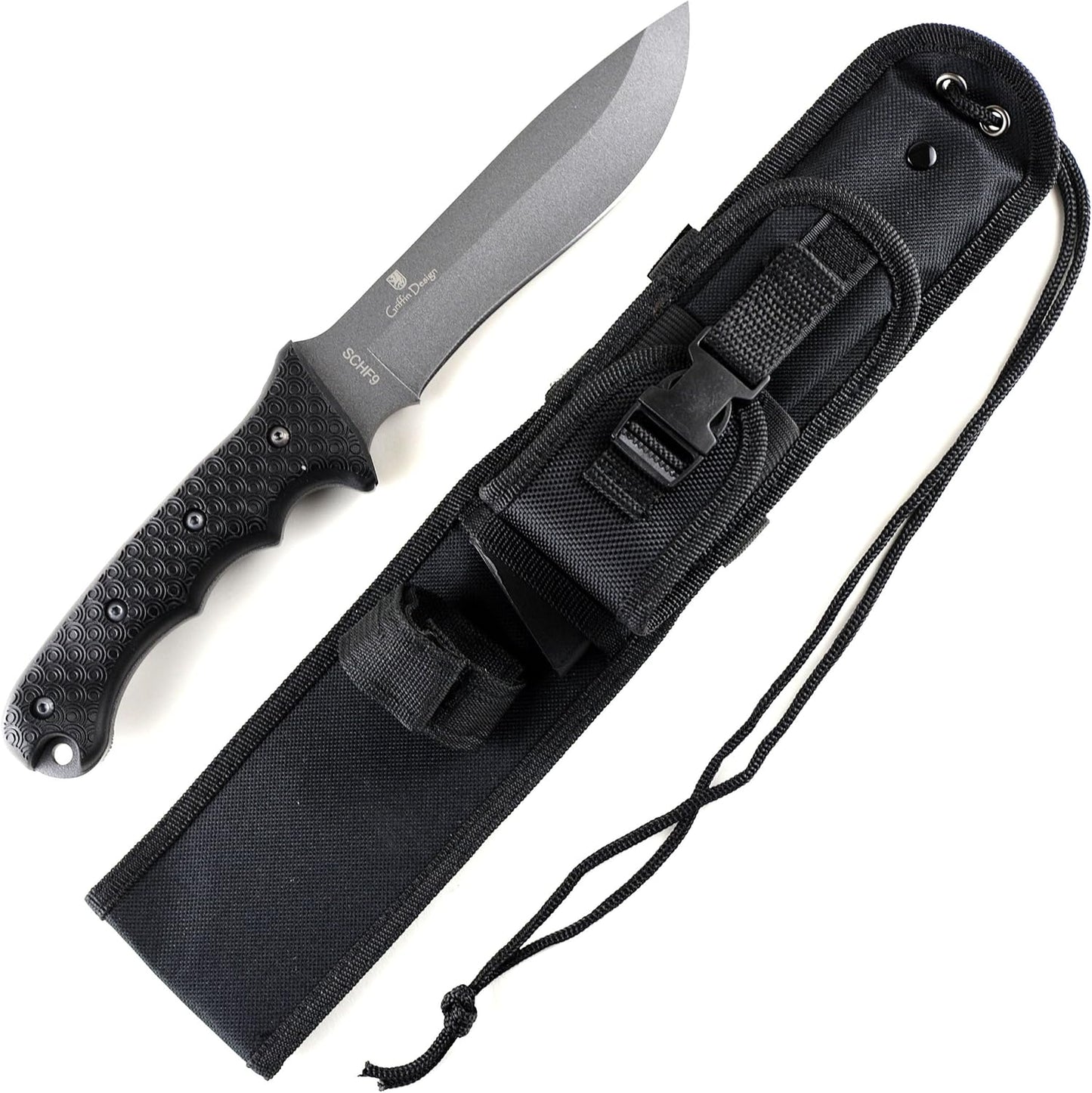 Cuchillo acero alto carbono 12.1pulg Kukri supervivencia