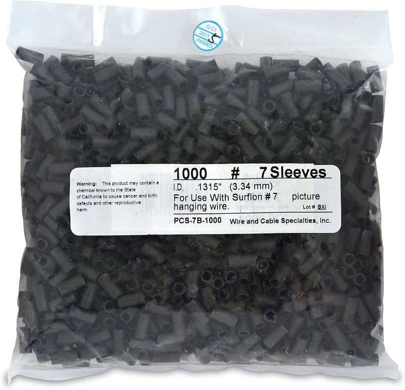 Manguitos para prensar 7-1000 uds color negro