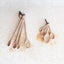 Set 4 cucharas medidoras madera haya tallada natural