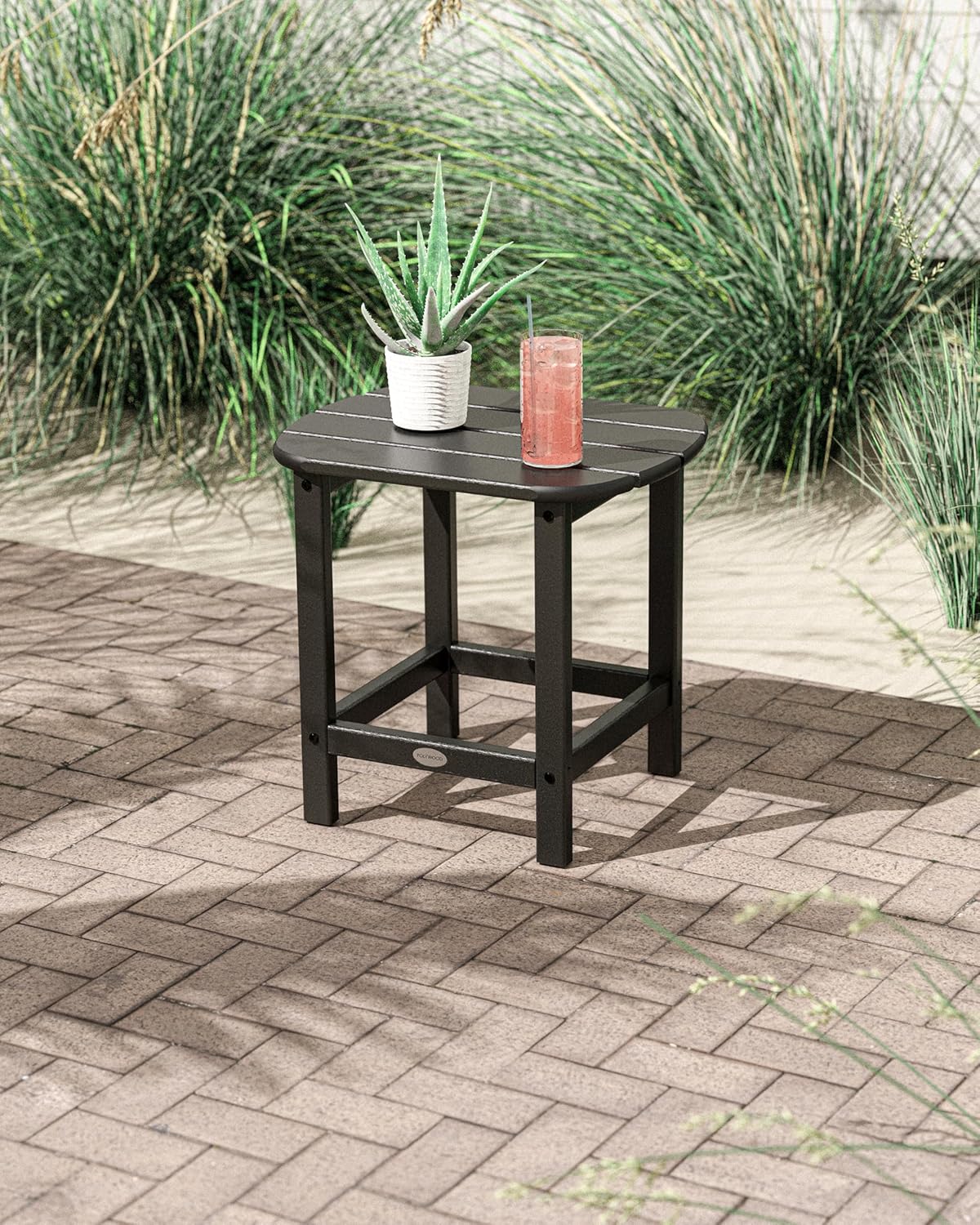 Mesa auxiliar exterior 18" color negro