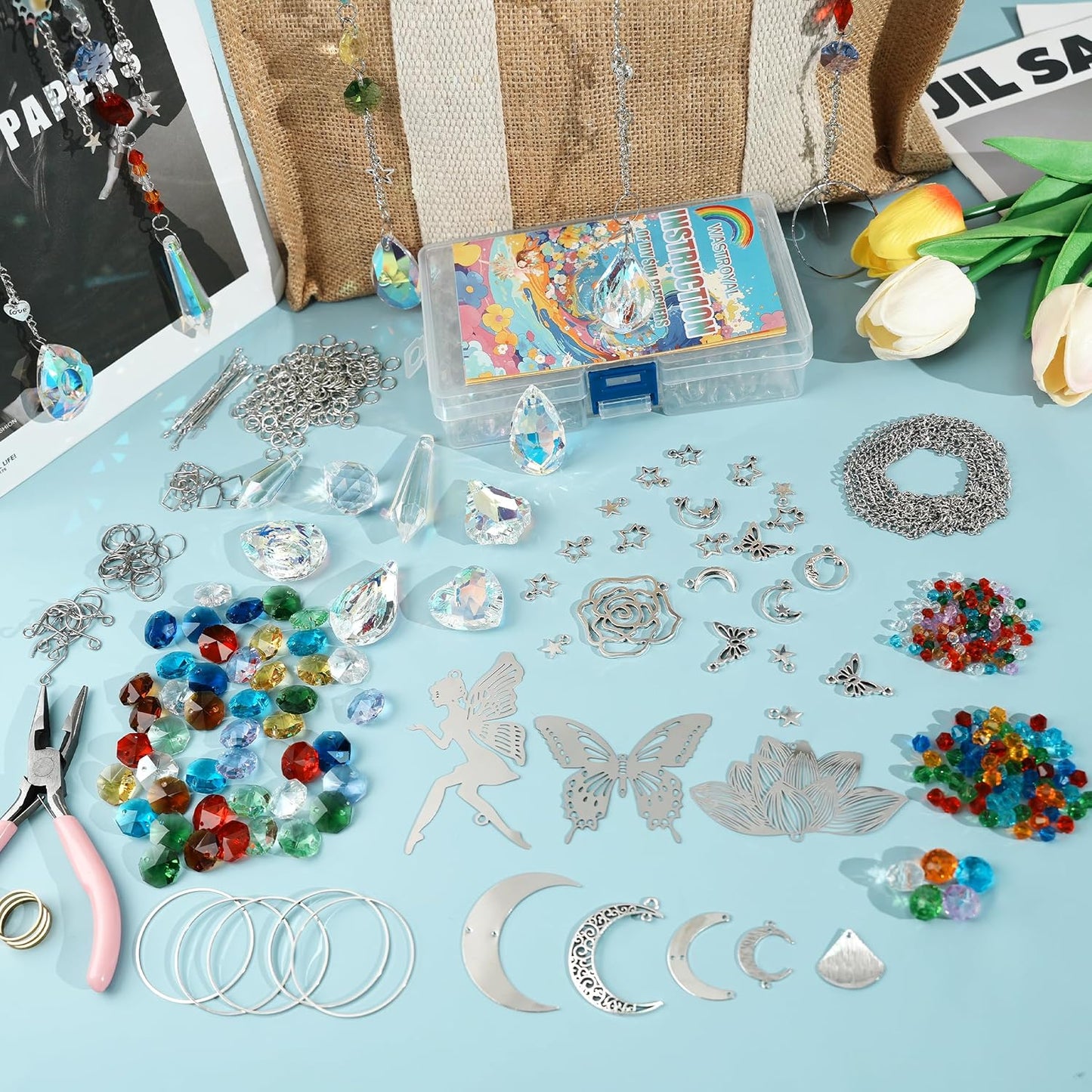 10 Sets Atrapasoles de Cristal para Decorar Hogar