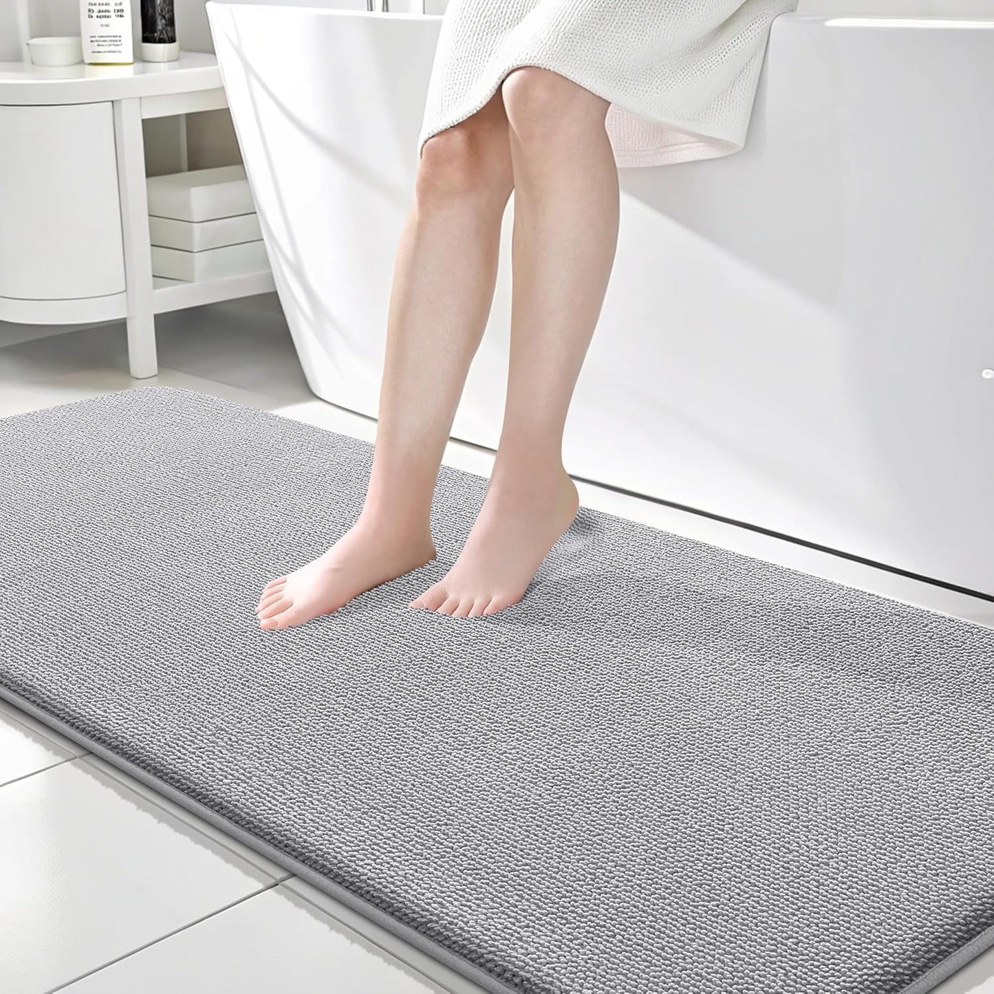 Tapete espuma viscoelástica baño 70x24pulg gris