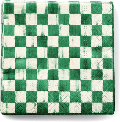 Set 20 Servilletas Cóctel Decorativas Verde Esmeralda