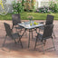 4 Sillas plegables mimbre polietileno exterior