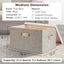 Cestas plegables de lino beige 15x21" con tapa 5 pzas