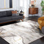 Alfombra acento 2x3ft gris y dorado resistente manchas