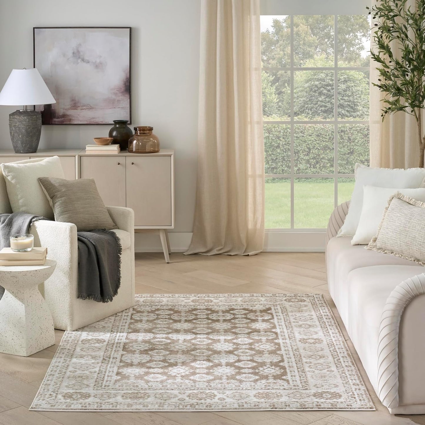 Alfombra 4x6ft fácil de limpiar para dormitorio y sala