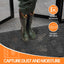 Tapete puerta entrada 6x3ft parte trasera antiderrap gris