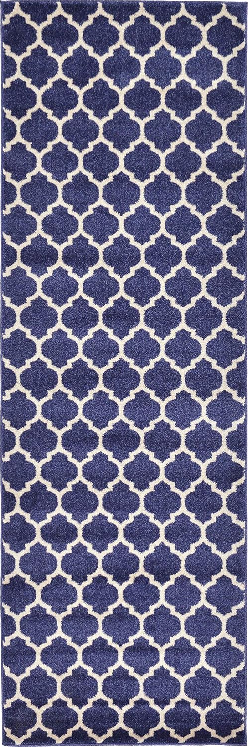 Alfombra área Philadelphia 2'7"x8' azul oscuro