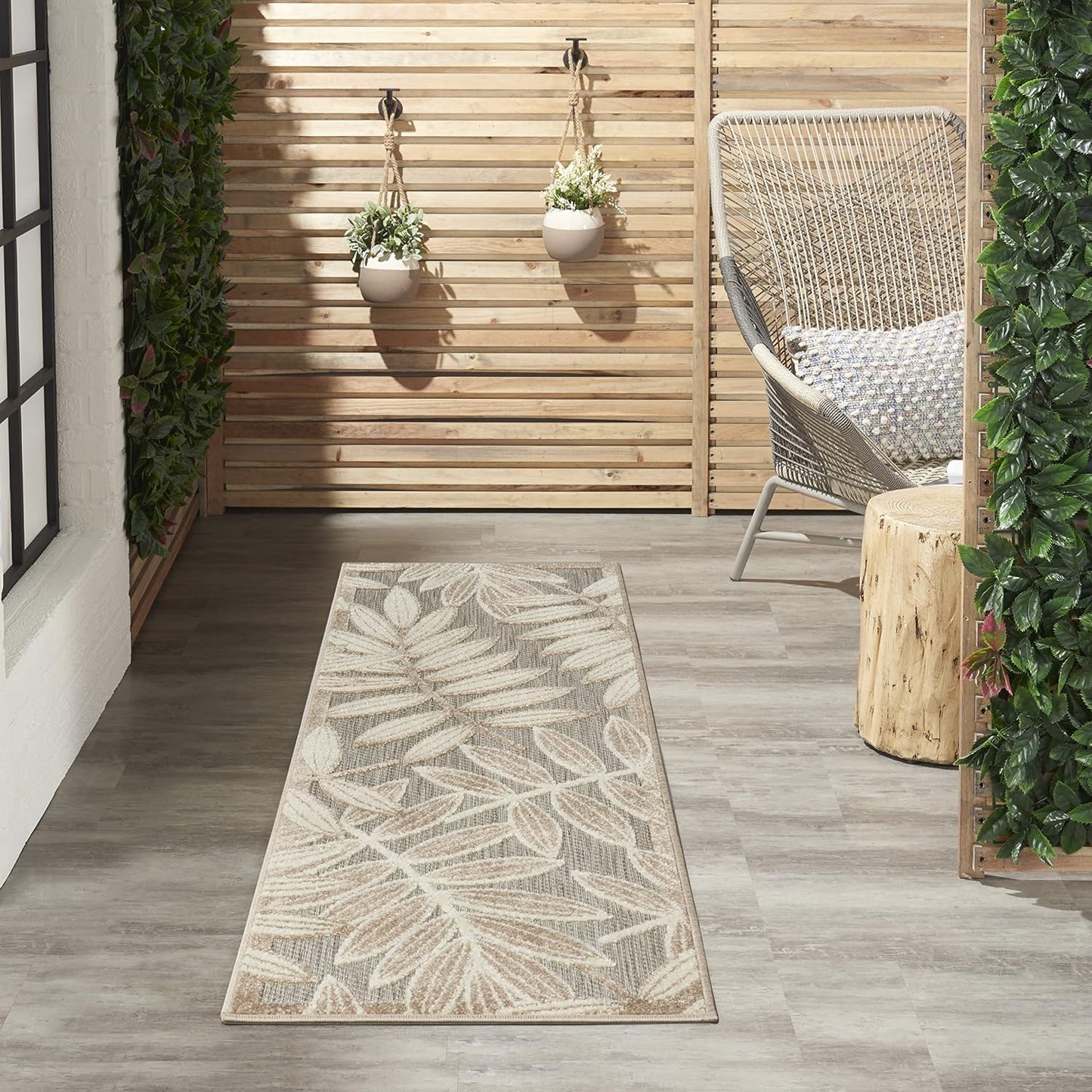 Alfombra interior exterior color gris