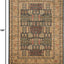 Alfombra área 10x14ft diseño oriental azul marino y natural