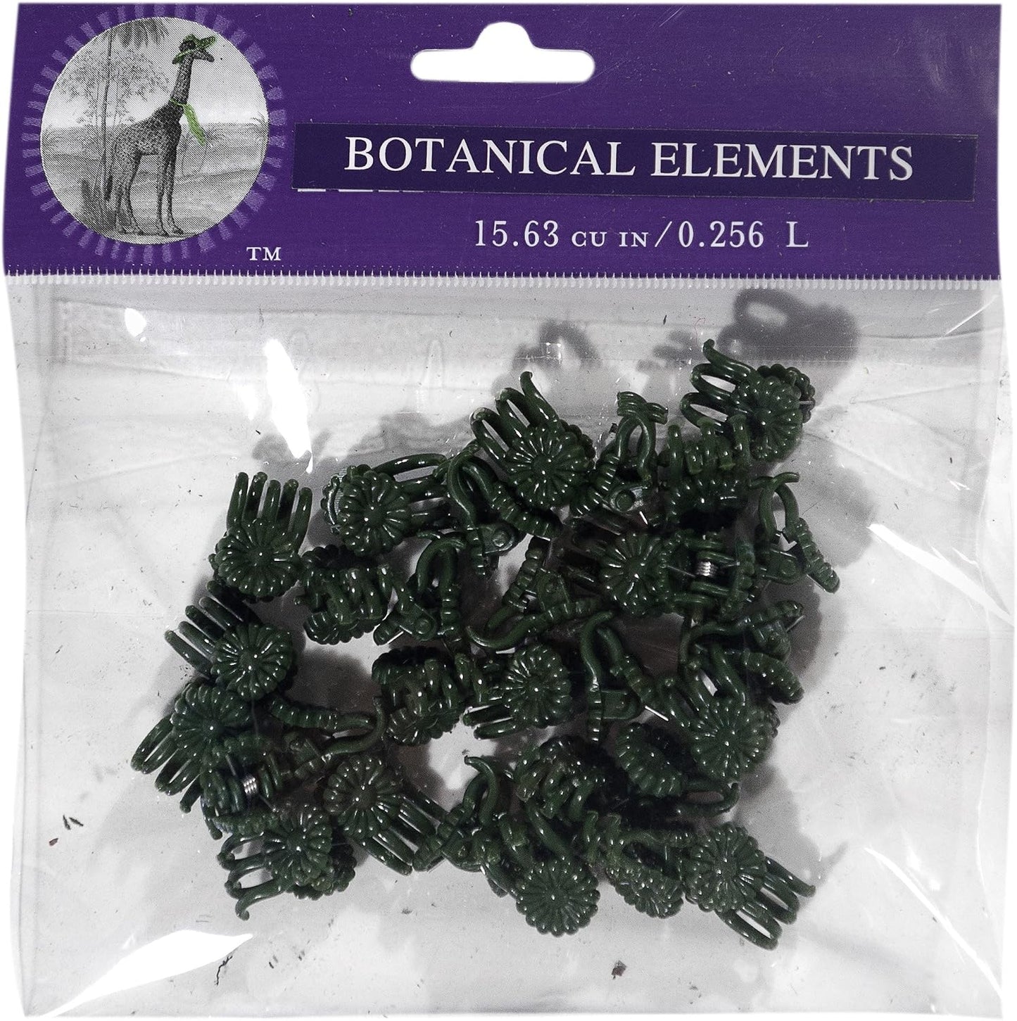 Clips orquídea margarita verde 30uds