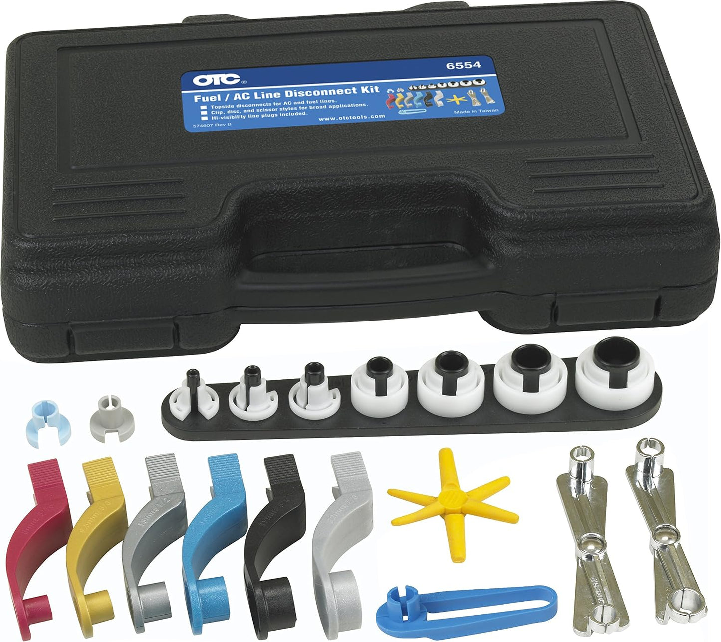 Set desconexión línea combustible 3/8-7/8pulg con bloqueo