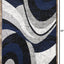 Alfombra área moderna remolinos azul marino 4x5ft