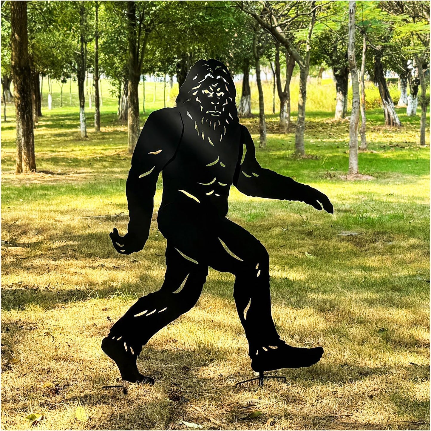 Estatua silueta metal exterior