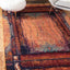 Alfombra rústica envejecida 7x10ft naranja/negro