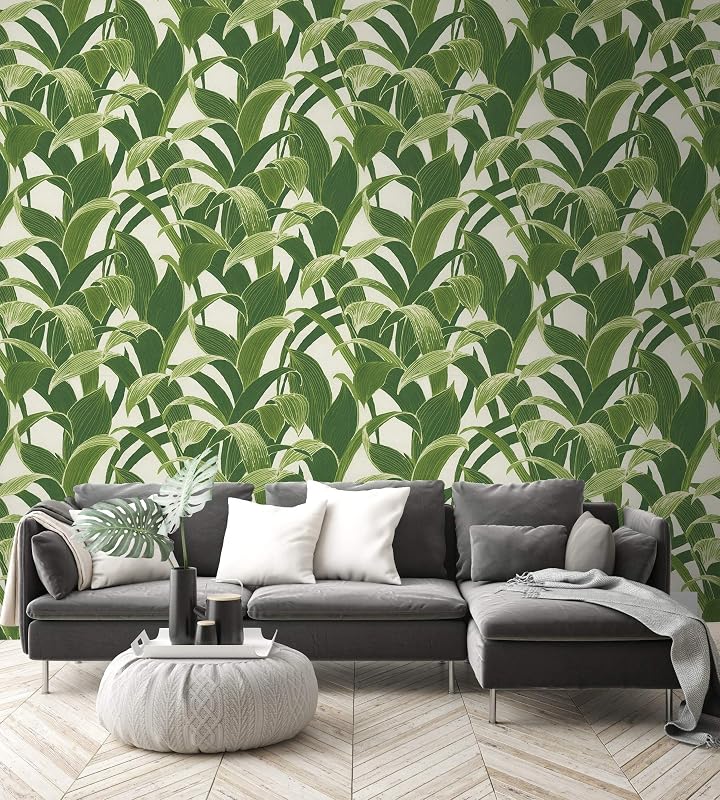 Papel tapiz tropical GW1004 color verde