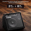 Amplificador batería 35W 2x8 DA-35 ecualizador 3 bandas DI