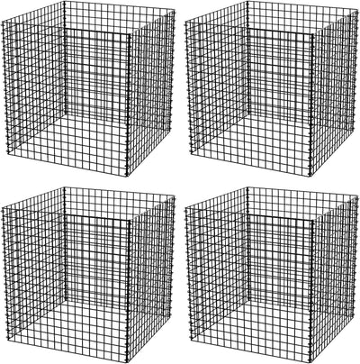 4 Protectores animales jaula alambre resistente 14.8x14.8x15.7pulg