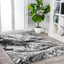 Alfombra abstracta 3x5ft jaspeada remolinos