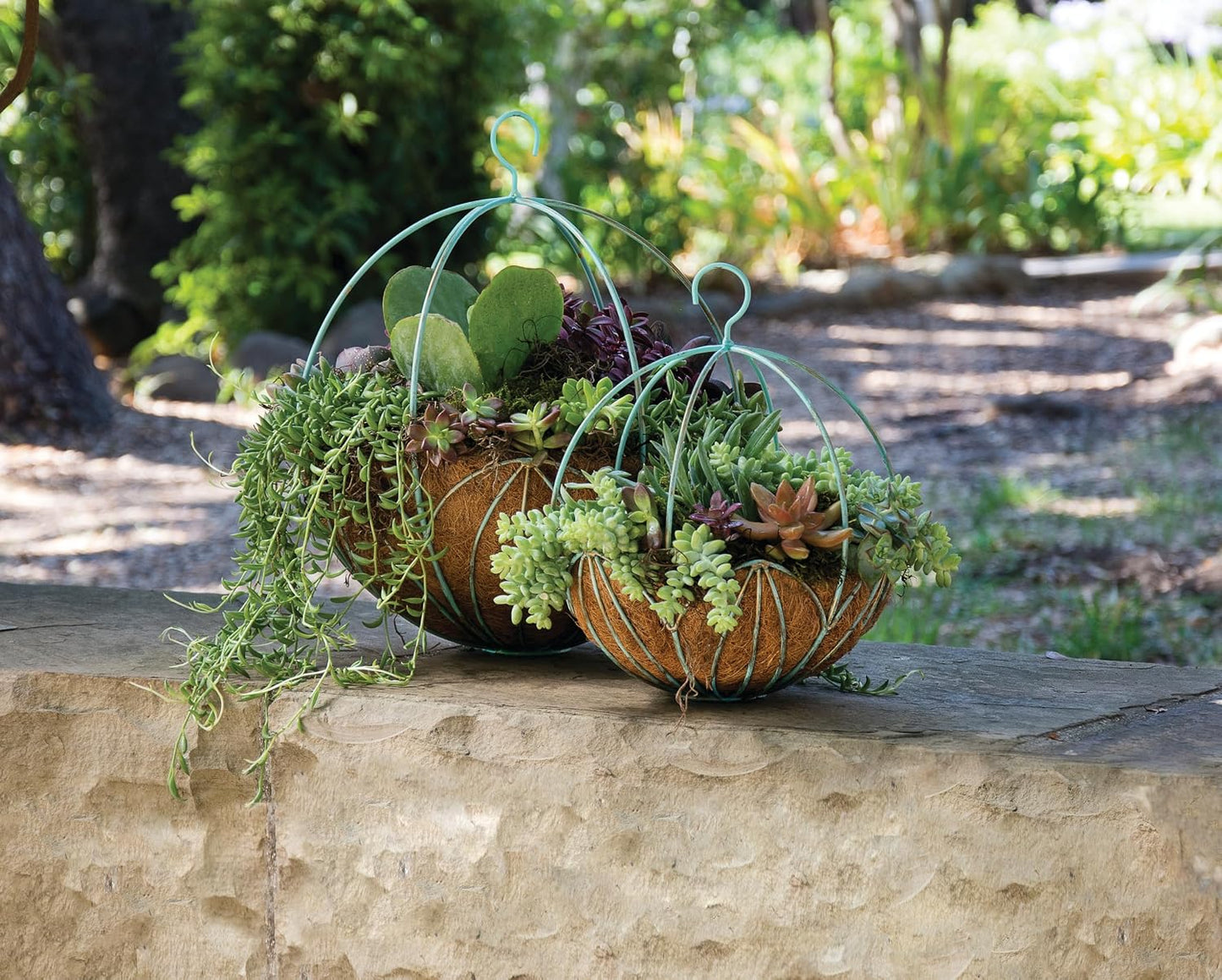 Cesta colgante metal decorativa para hogar patio jardín