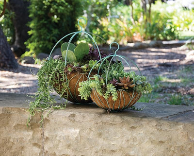 Cesta colgante metal decorativa para hogar patio jardín