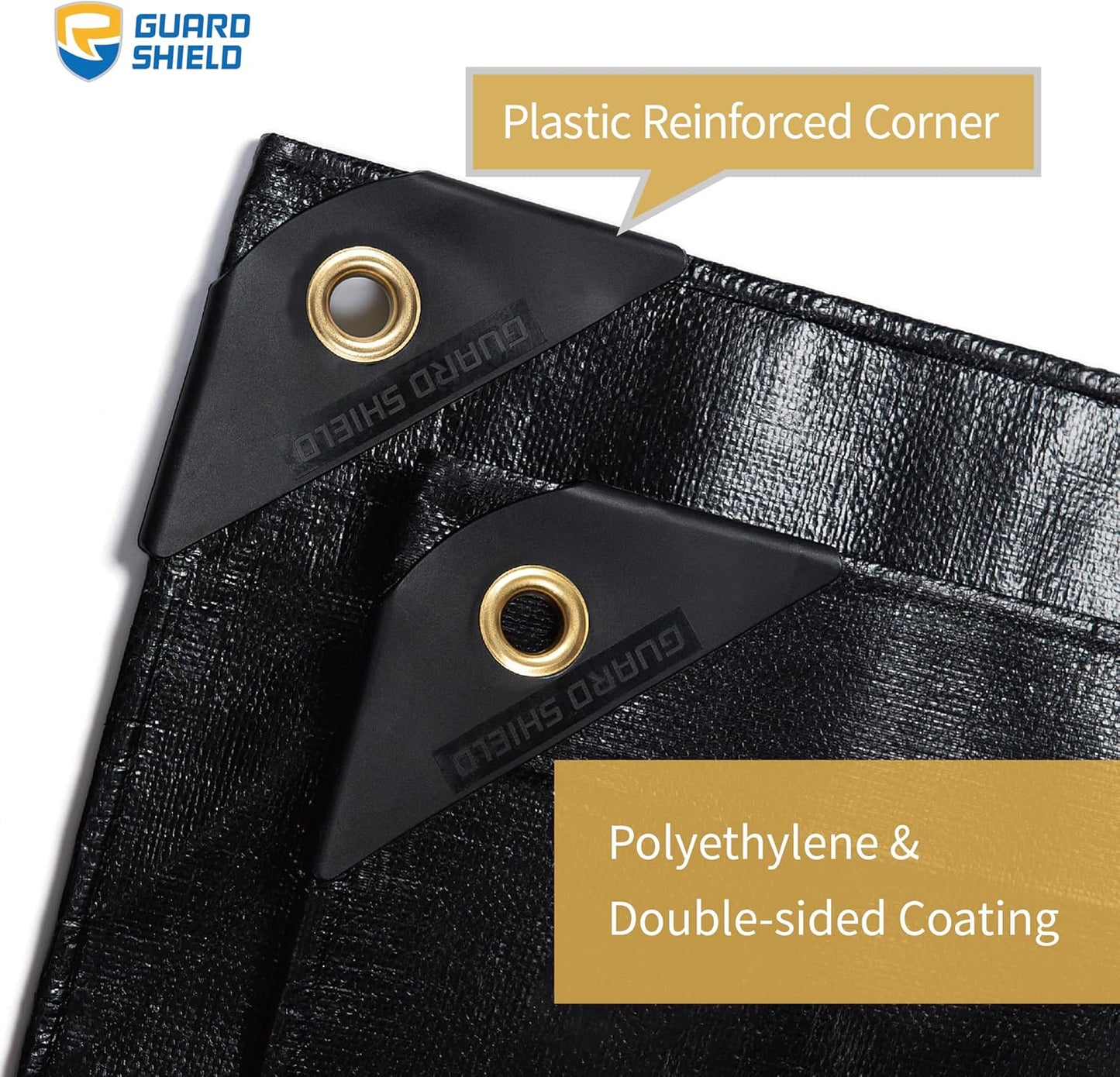 Lona polietileno negra 10x12ft 20mil UV resistente