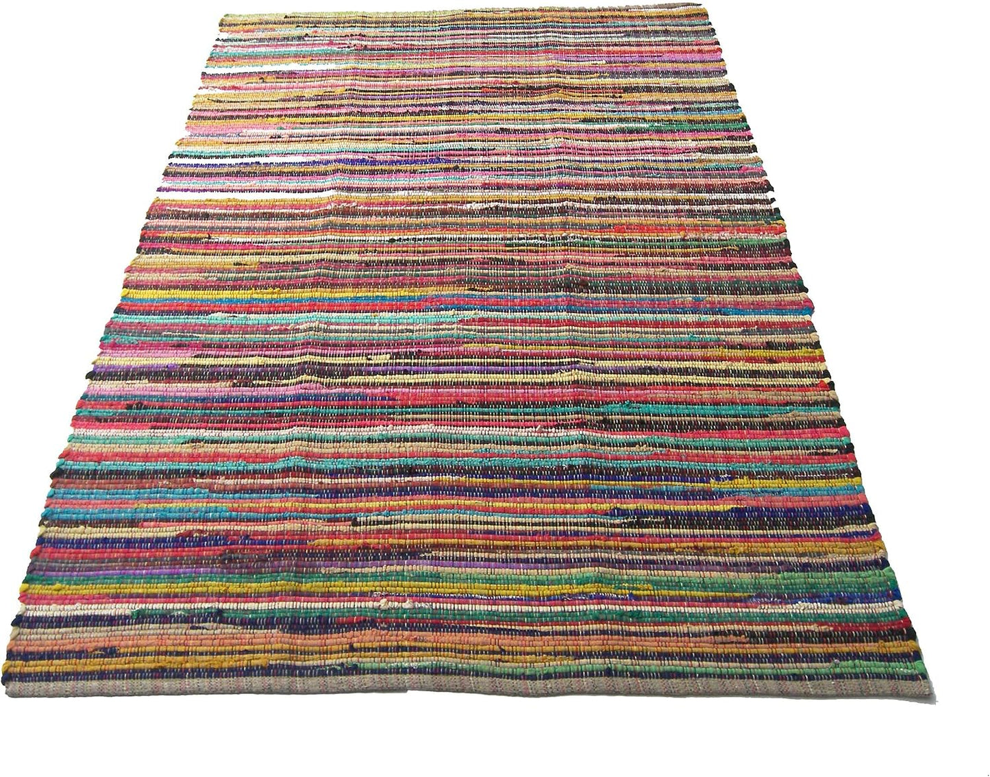 Alfombra Chindi 100% Algodón Reciclado 5x7ft Multicolor