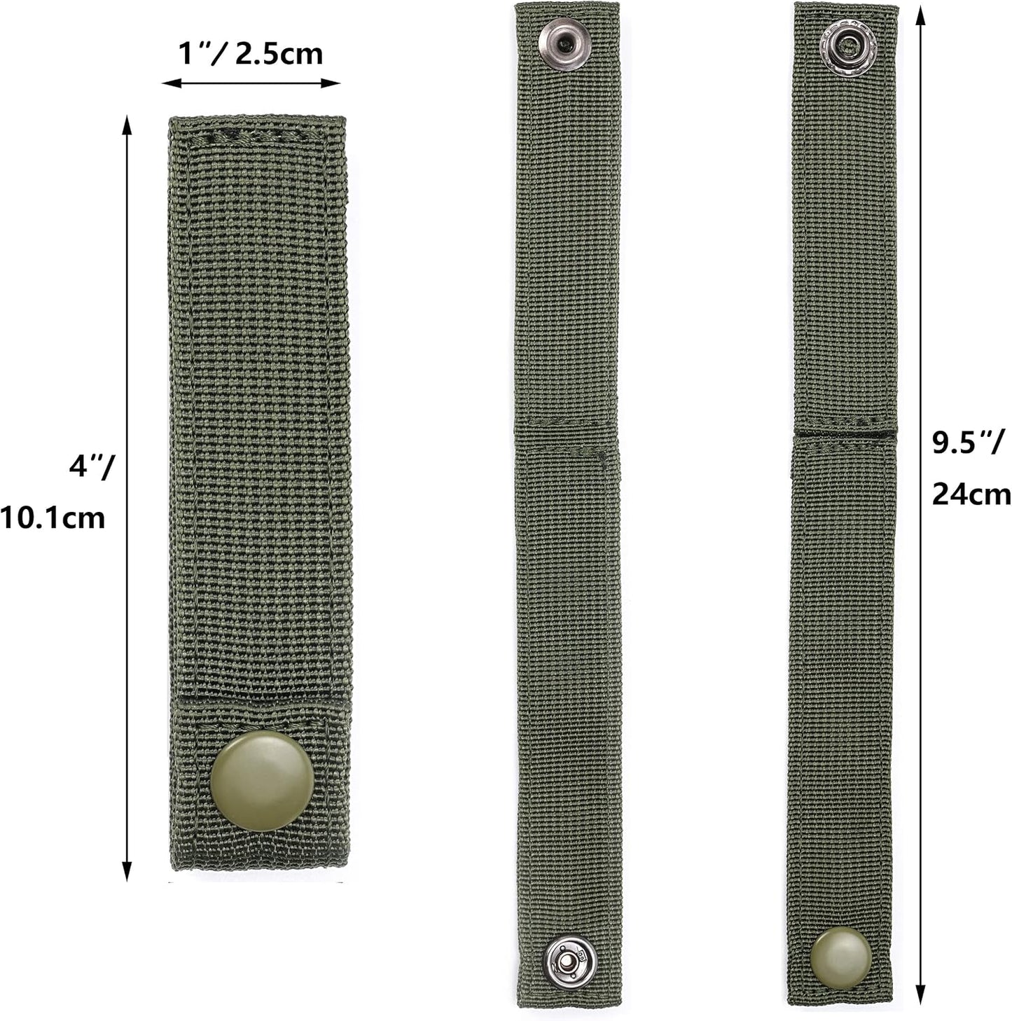 Cintas Molle con Cremallera 4x6 pulg Militar